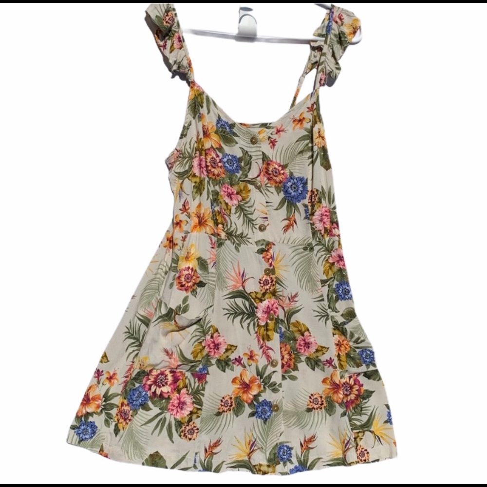 Xhilaration Floral Button Up Mini Dress Sz L . NWT